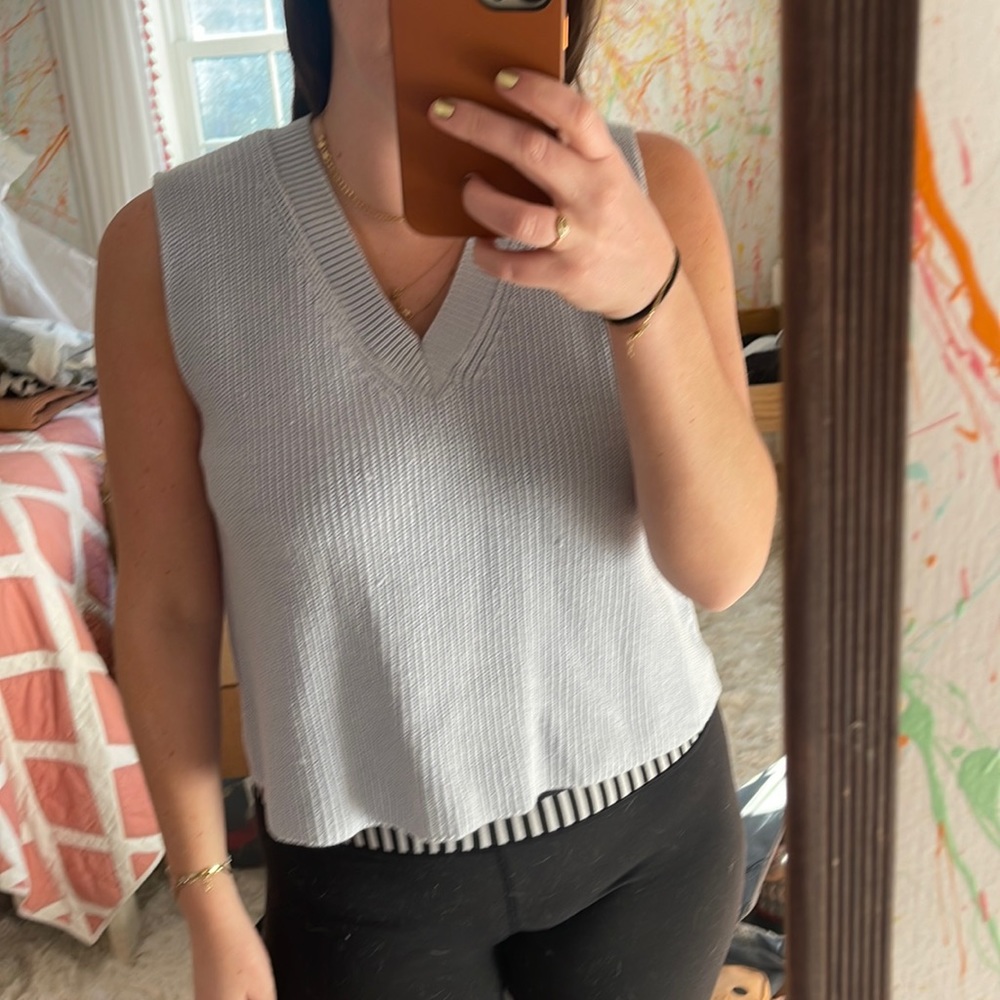 Blue sweater vest